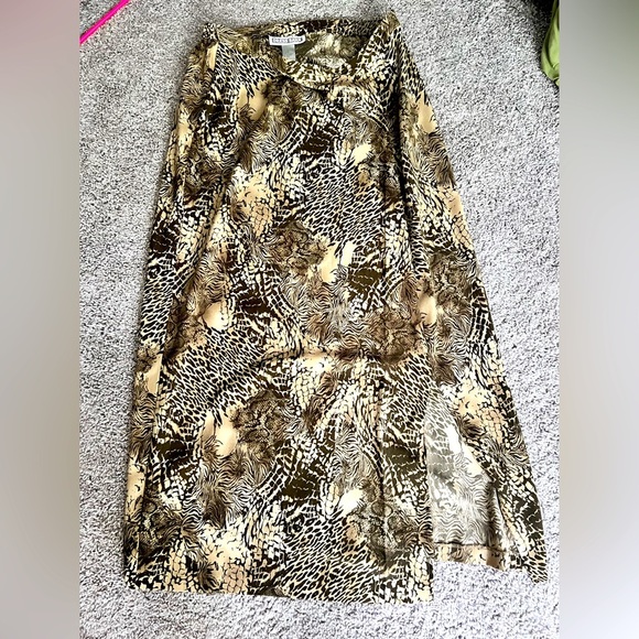 Vintage Maxi Skirt, Chic Animal Print Skirt - Picture 1 of 3